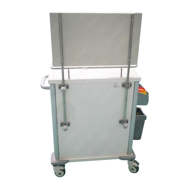HZX-02 Medical Crash ABS Plastic Hospital Treatment Cart Emergency Trolley
