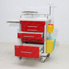 HET-62332A7 Hospital Furniture Medical Movable First Aid Cart ABS Emergency Trolley