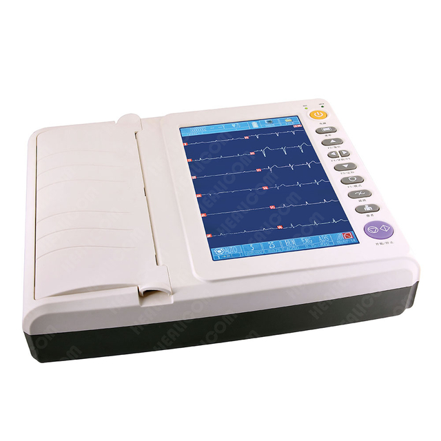 HE-12B 12 Channel 9 inch Touch Screen Rechargeable Digital Electrocardiogram ECG Machine