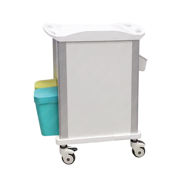 HMT-75076A6 Hospital Furniture Medical ABS Plastic Emergency Trolley Medicine Cart