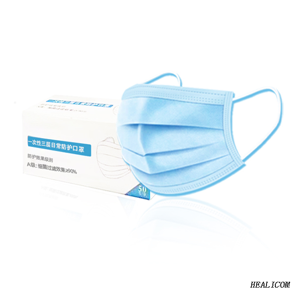 In Stock China Manufacture Virus Protection Medical Surgical 3 Ply Non-Woven Disposable Face Mask Personal Protective Face Mask