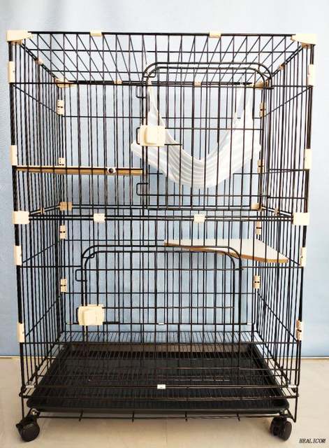 2 layers pet Cat cage veterinary cat cages