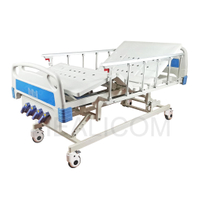 HFD-1-2 Hospital Manual Five Function Four Cranks Medical Patient Nursing Bed