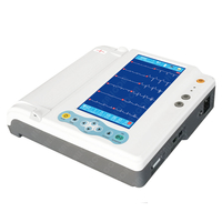 HE-12C Portable 12 Channel 12 Leads 9 Inch Color Touch LCD Screen Digital Electrocardiogram ECG Machine