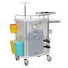 HET-62332A7 Hospital Furniture Medical Movable First Aid Cart ABS Emergency Trolley