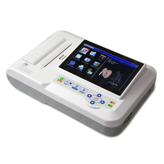 HE-06C Portable 6 Channel Digital ECG Machine with High-resolution Thermal Printing