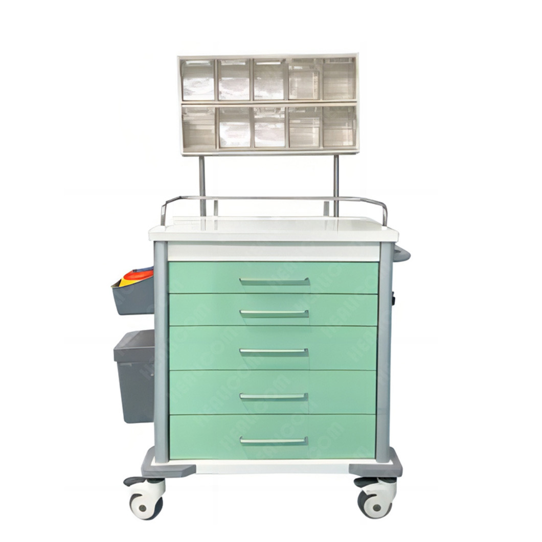HZX-03 Four Silent Anti-Winding Castors Mobile Emergency Drugs Cart Anesthesia Trolley