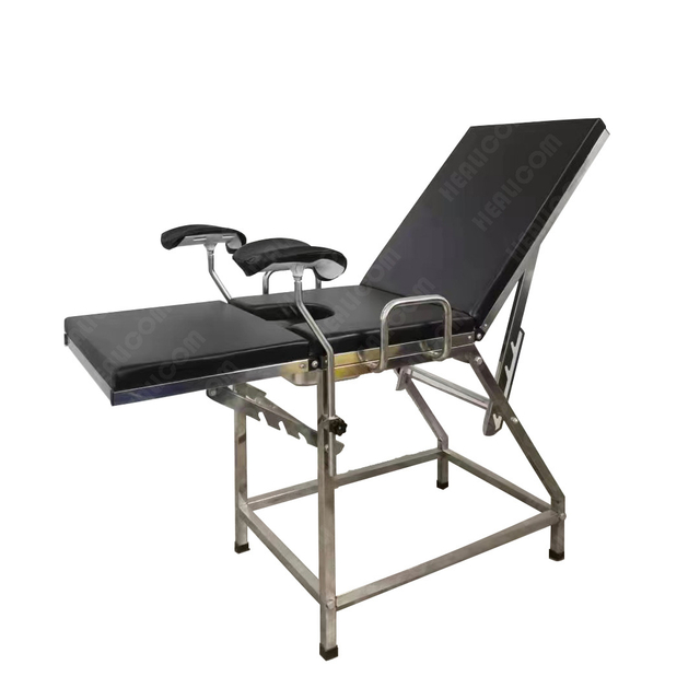 HGEB-04 Stainless Steel Manual Obstetric Examination Labor Gynecology Delivery Bed