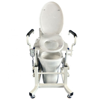 HWY-003R Patient Powered Toilet Lifts Bathing Chair Commode Wheelchair