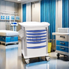 HMT-75076A6 Hospital Furniture Medical ABS Plastic Emergency Trolley Medicine Cart