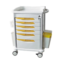 HMT-76076A6 Mobile ABS Emergency Medicine Trolley Medical Crash Cart