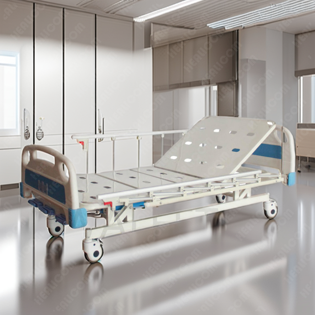 HA-2a Medical ABS Luxury Manual Three Cranks Home Care Hospital Nursing Bed