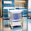 HMT-75076A6 Hospital Furniture Medical ABS Plastic Emergency Trolley Medicine Cart
