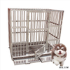 WT-45 Stainless Steel Customize Automatic Lock Easy Move Fix Venterinary Square Tube Pet Cage