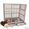 WT-45 Stainless Steel Customize Automatic Lock Easy Move Fix Venterinary Square Tube Pet Cage