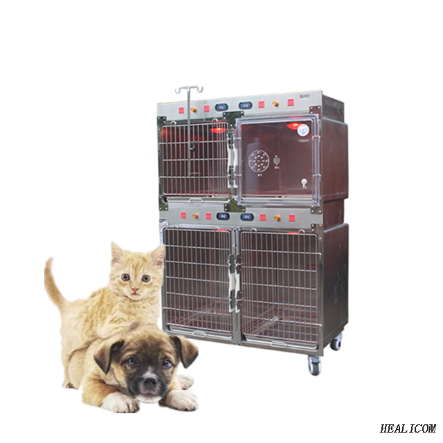 WTC-07 Pet Clinic Medical Veterinary Equipment Animal Cage Vet Inpatient Oxygen Chamber Cage