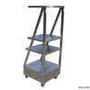 Best Sale WT-09 Veterinary Hospital Clinic Stainless Steel Mobile Easy Use Store Medical Vet Three-layer Cart