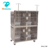 Factory Price WTC-03 Animal Cage for Vet Clinic Whole 304 Stainless Steel Cat Cage with Wheel