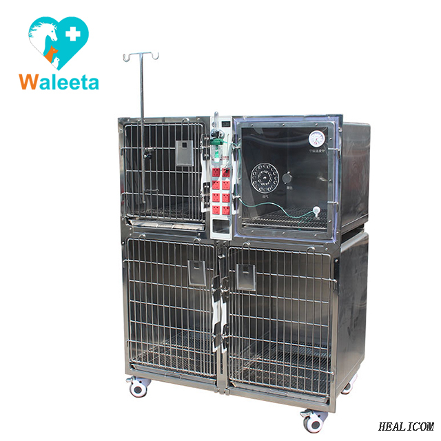 Hot sell WTC-05 Stainless Steel Pet Cages Inpatient Oxygen Chamber Animals Cages