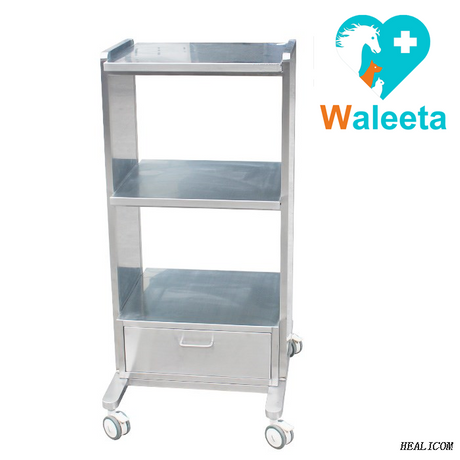 Animal Hospital WT-08 High Loading Capacity Stainless Steel Mobile Multi Function Layer Vet Trolley