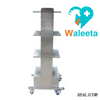WT-07 Medical Pet Hospital Equipment 304 Stainless Steel Trolley Mobile Multi-layer load-bearing cart with socket