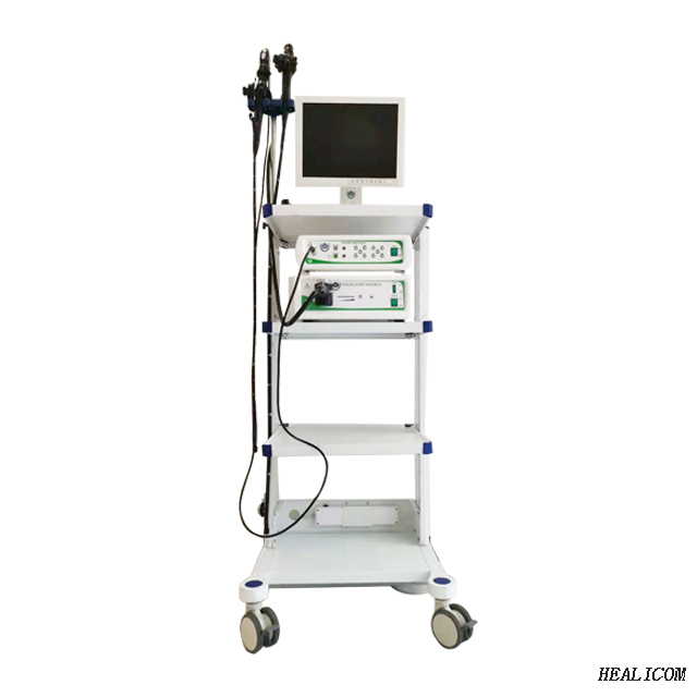 CE ISO Approved Medical examination mirror set trolley with HFC-1650 Fiber Colonoscope and HFG-300A fiber gastroscope